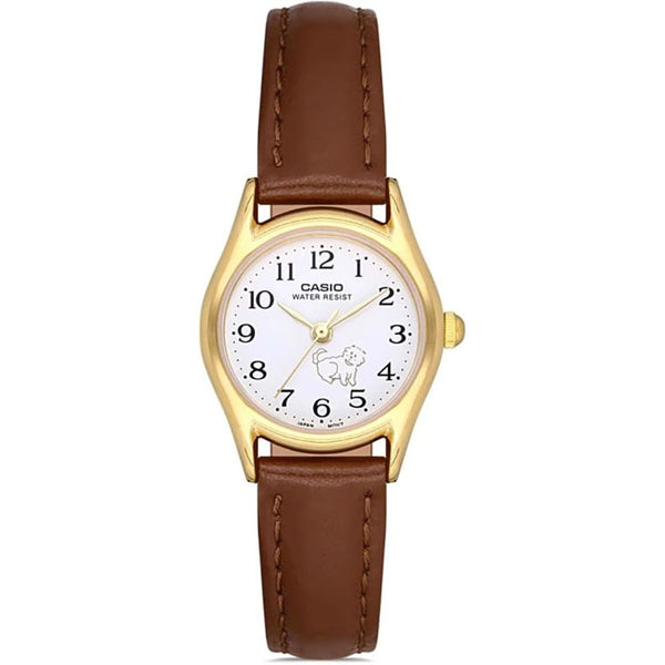 Casio Ladies LTP-1094Q-7B7RDF Timeless Leather Watch - View 1