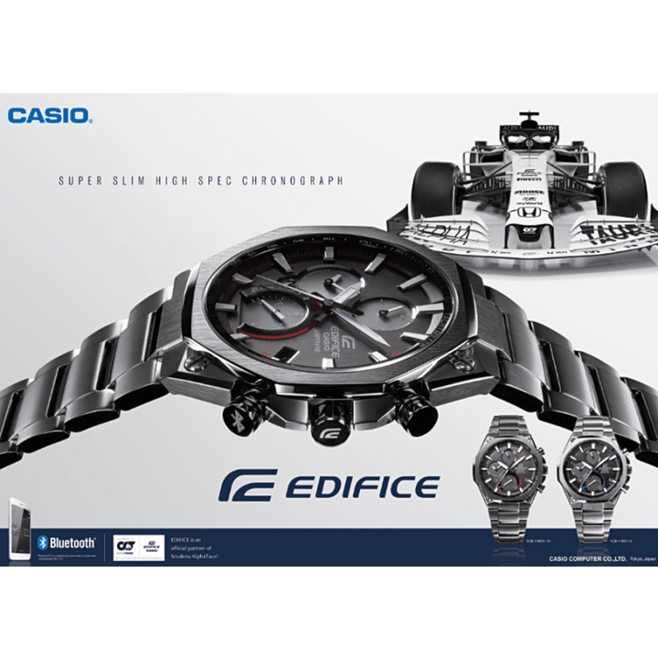 Casio Edifice EQB-1100DC-1AER Slim Solar Powered Chronograph - View 6