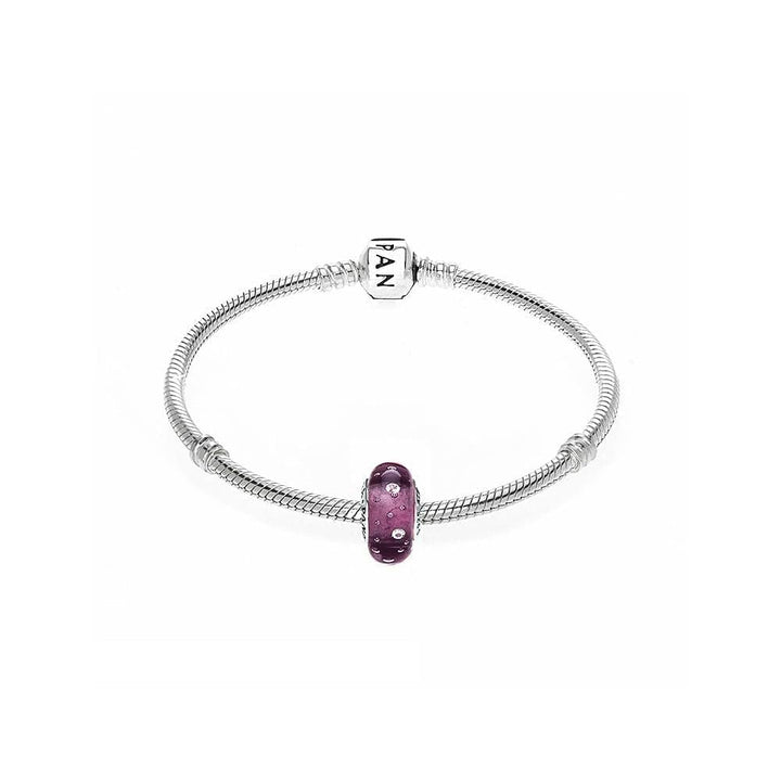 Pandora Purple Fizzle Murano Glass Charm 791616CZ - View 2
