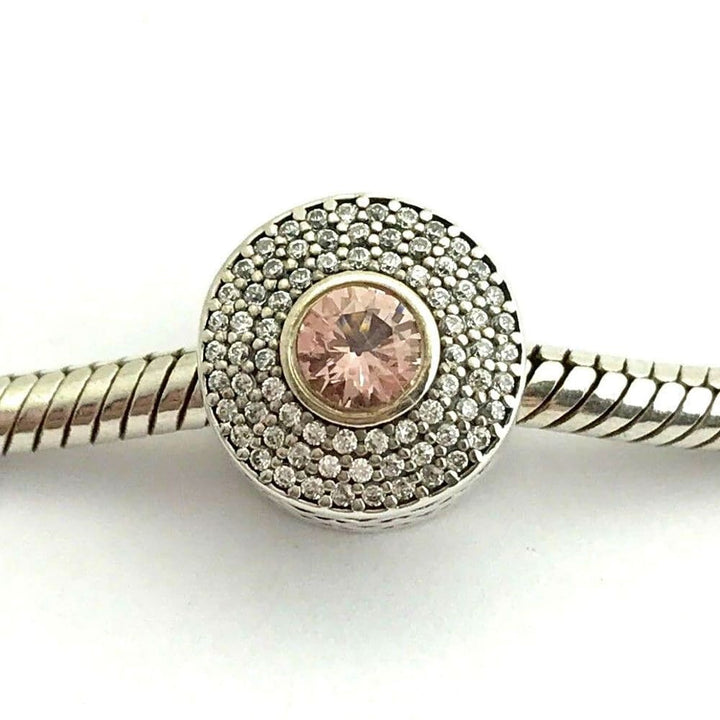 Pandora Abstract Charm: Blush Pink Crystal & Cubic Zirconia (791763NBP) - View 3