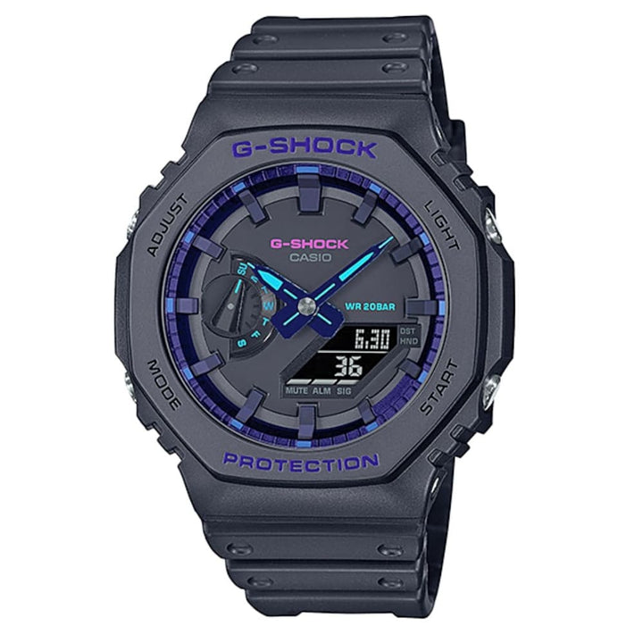 Casio G-Shock GA-2100VB-1ADR Violet Black Resin Watch - View 1