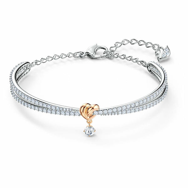 Swarovski Lifelong Heart Rose Gold Bangle 5516544 - View 1