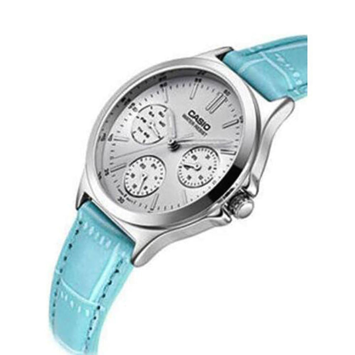 Casio Standard LTP-V300L-2AUDF Women's Leather Watch - Blue - View 3