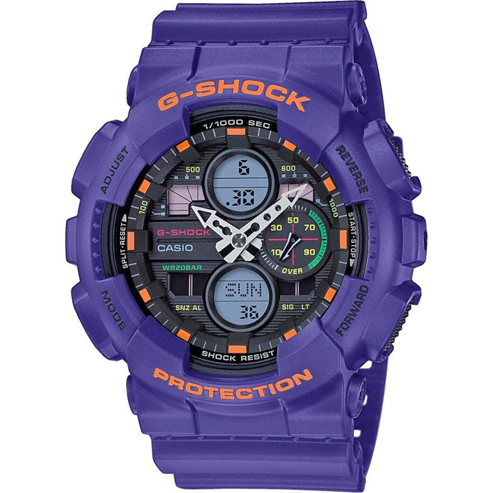 Casio G-Shock GA-140-6AER Ana-Digi Purple Resin Watch - View 1