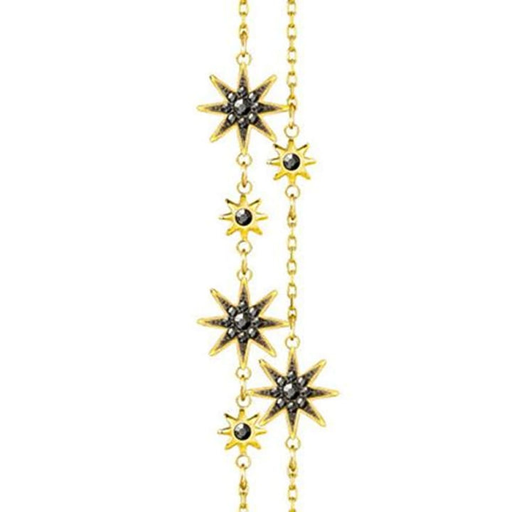 Swarovski Firework Earring Jackets, Gold & Black #5230295 - View 3