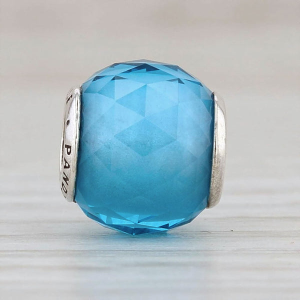 Pandora Sky Blue Faceted Crystal Charm - 791722NBS - View 1