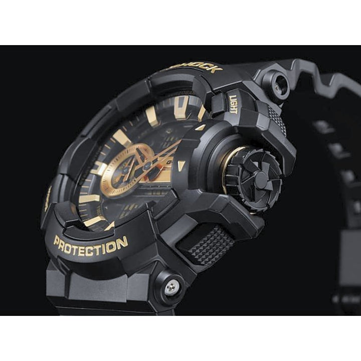 Casio G-Shock GA400GB-1A9 Bold Black & Gold Watch - View 4