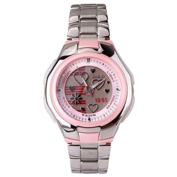 Casio Poptone LCF-10D-4AVDR Women's Pink Digital Watch - View 1