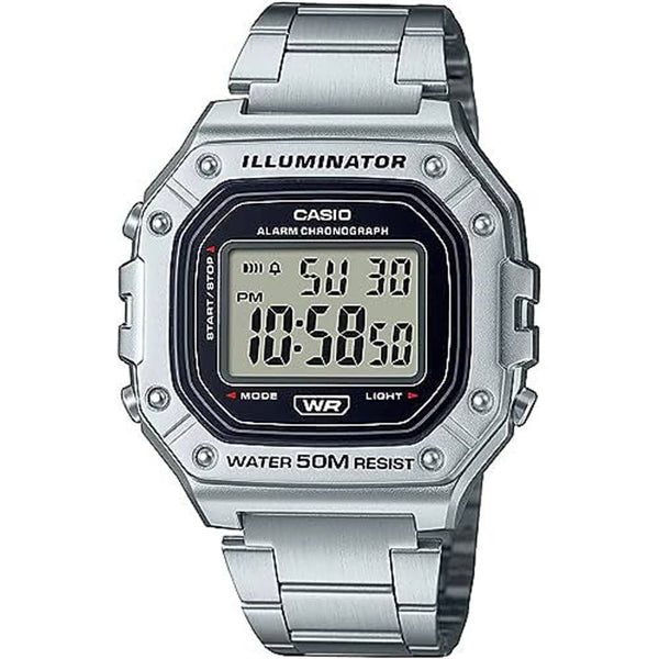Casio Standard W-218HD-1AVDF Digital Watch - Grey & Steel - View 1