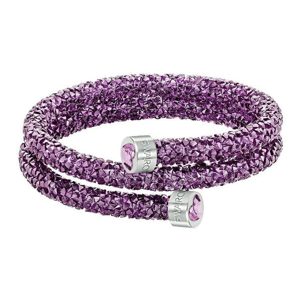 Swarovski Crystaldust Heart Double Bangle - Purple, Small (5292451) - View 1