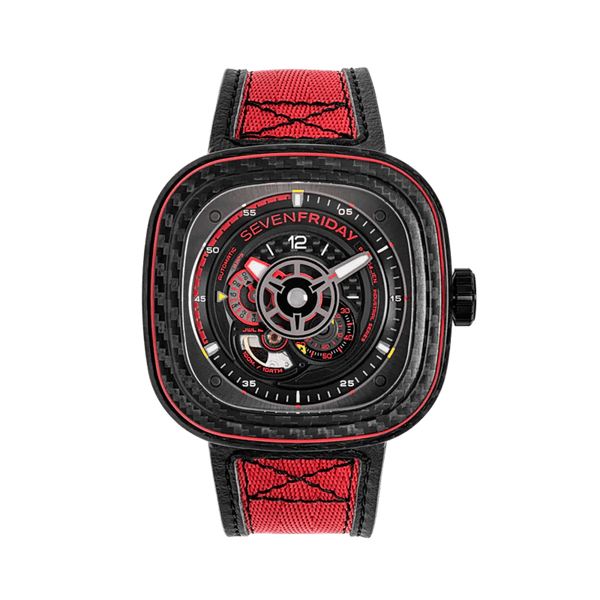 Sevenfriday P3C-04 Red Carbon Edition Timepiece - View 1