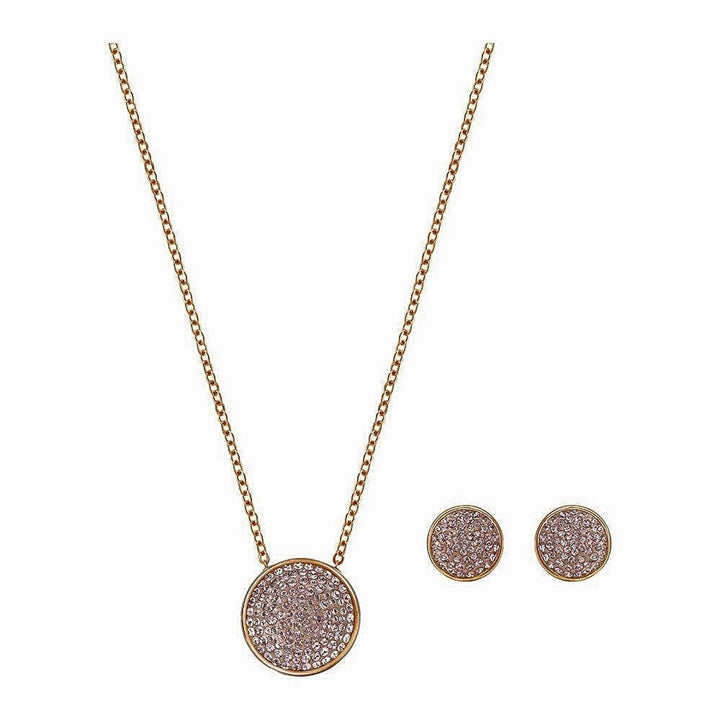 Swarovski Rose Gold Fun Set: Necklace & Earrings - 5227970 - View 2