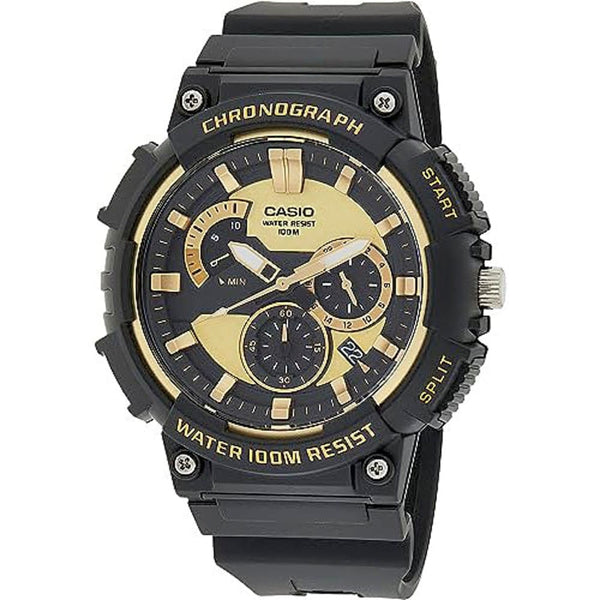 Casio MCW-200H-9AVDF Gold Accent Black Resin Watch - View 1