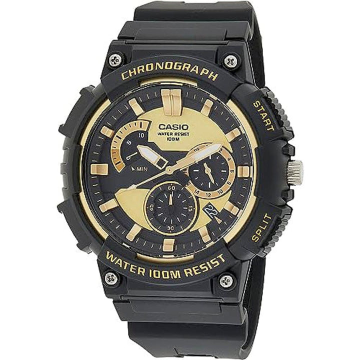 Casio MCW-200H-9AVDF Gold Accent Black Resin Watch - View 1