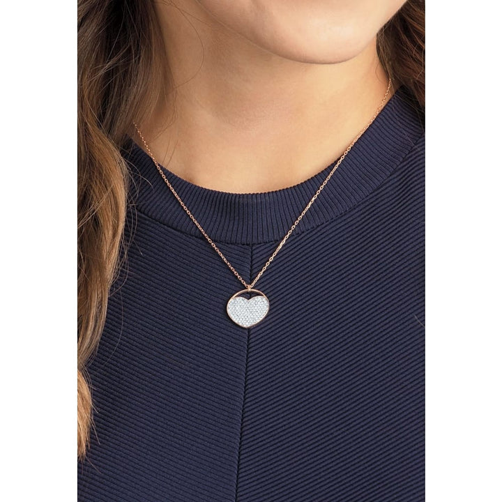 Swarovski Ginger Rose Gold Heart Pendant 5479915 - View 3