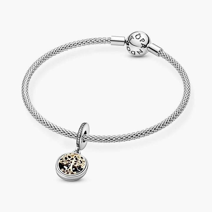 Pandora Family Roots Two-Tone Dangle Charm 791988CZ - View 3