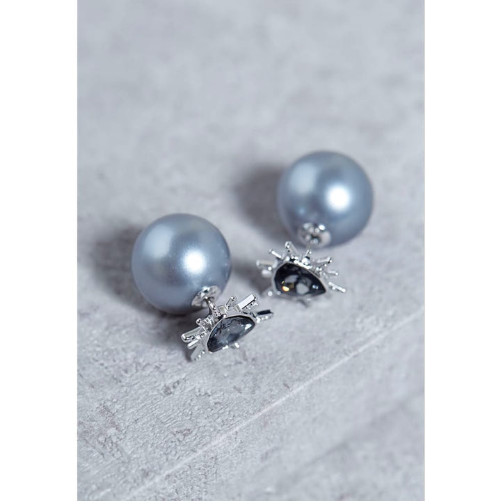 Swarovski Fantastic Grey Crystal Pearl Earrings - Model 5230607 - View 4