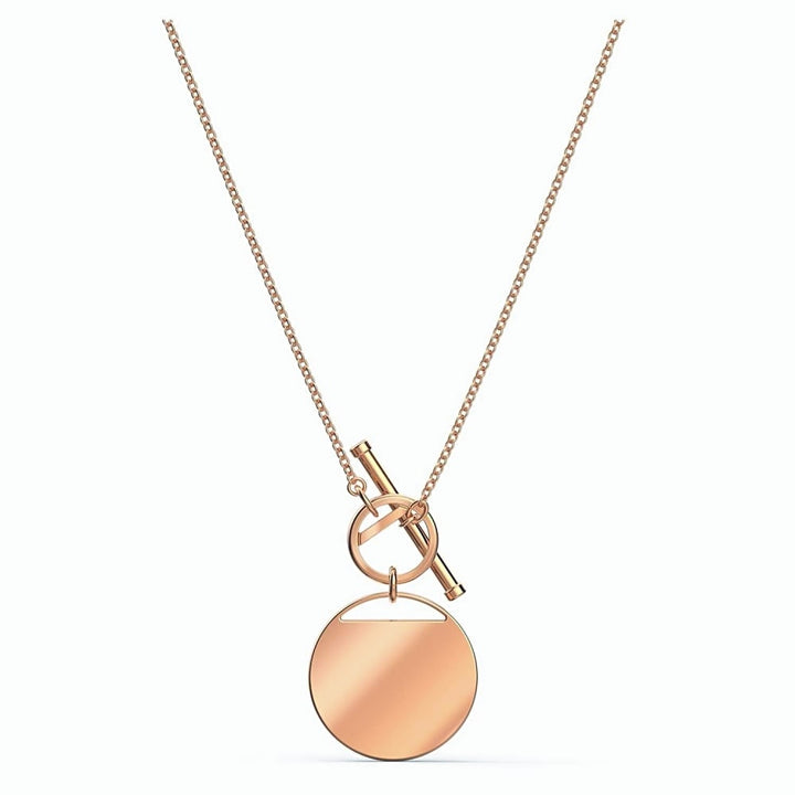 Swarovski Ginger T-Bar Necklace: White & Rose Gold (5567529) - View 2