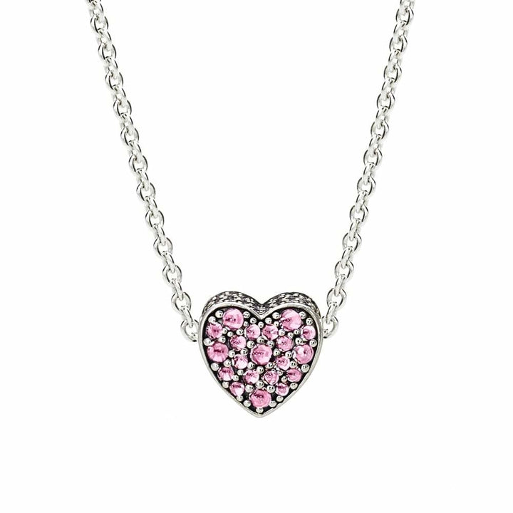Pandora Pink Dazzling Heart Charm 792069PCZ - View 3