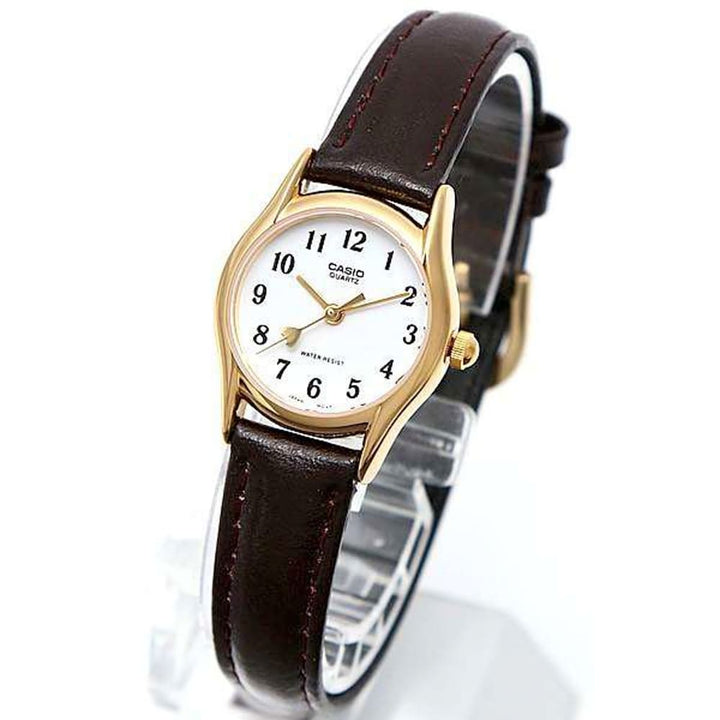 Casio LTP-1094Q-7B5RDF Ladies' Elegant Leather Watch - View 2