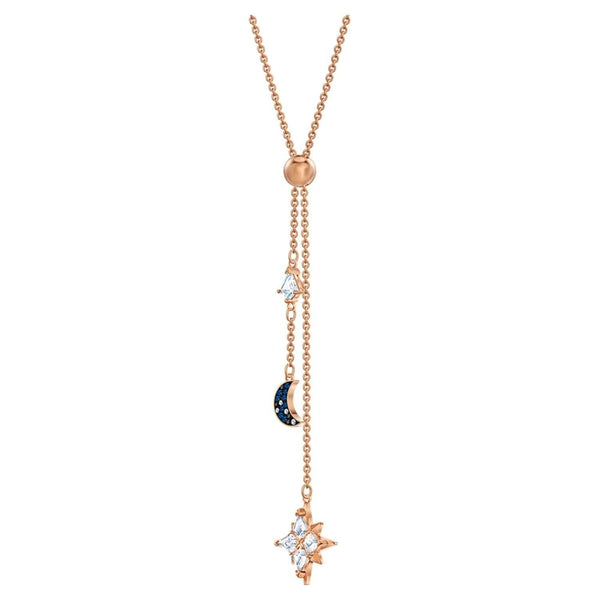Swarovski Symbolic Y Necklace: Rose-Gold & Multi-Colored (5494357) - View 1
