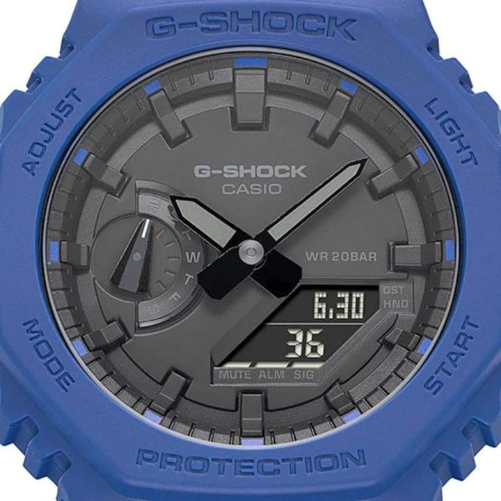 Casio G-Shock GA-2100-2ADR Carbon Core Blue Resin Watch - View 2