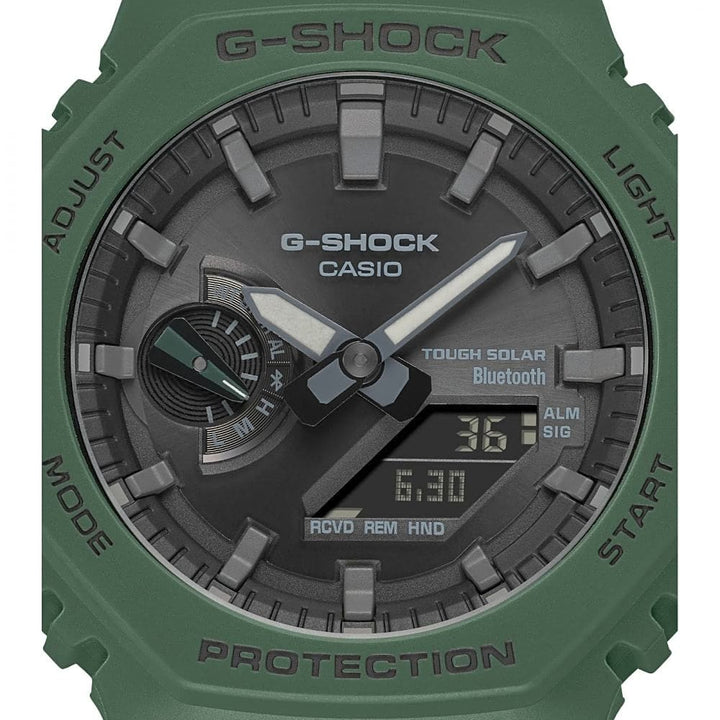 Casio G-Shock GA-B2100-3AER Green Solar Bluetooth Watch - View 4