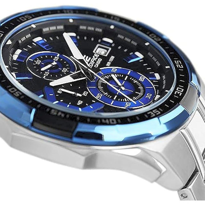 Casio Edifice EFR-539D-1A2VUEF Black and Blue Chronograph Watch - View 3