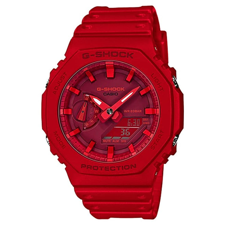 Casio G-Shock GA-2100-4AER Red Resin Unisex Watch - View 1