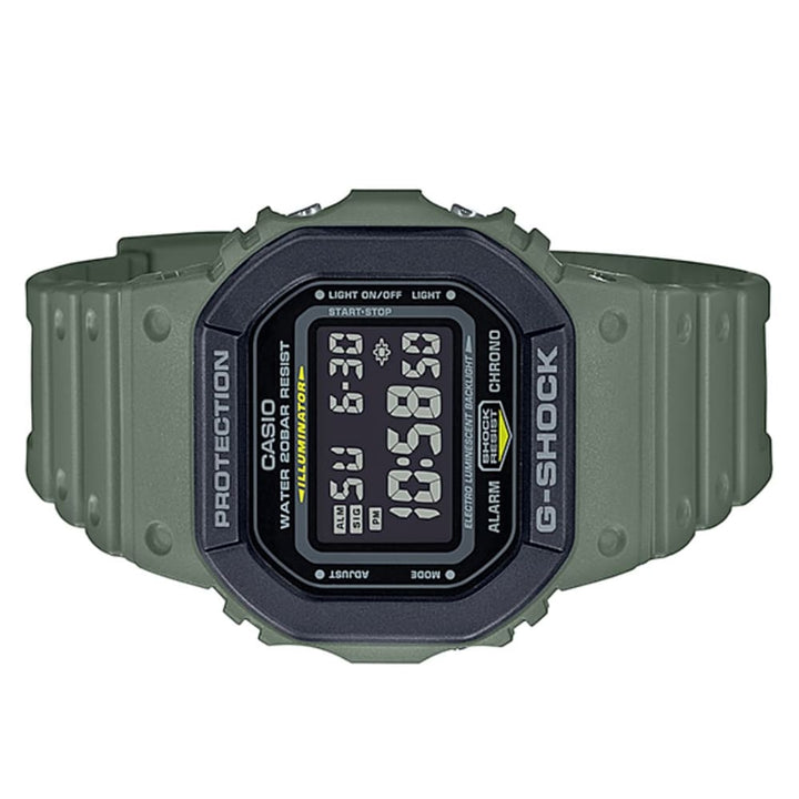 Casio 5600 Series DW-5610SU-3DR Rugged Green Digital Watch - View 3