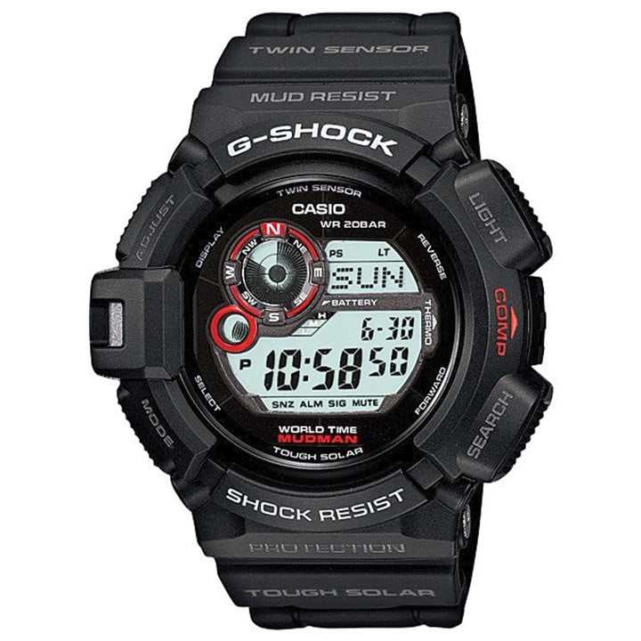 Casio G-Shock G-9300-1ER Tough Solar Mudman with Cloth Band - View 1
