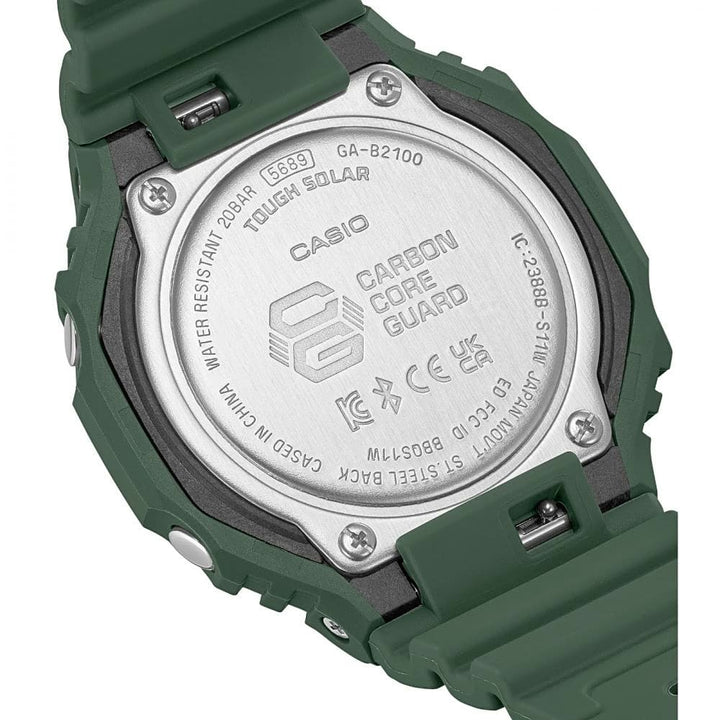 Casio G-Shock GA-B2100-3AER Green Solar Bluetooth Watch - View 6