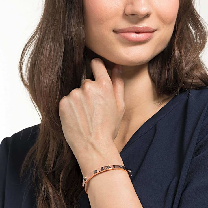 Swarovski Tactic Bangle: Rose-Gold & Black, 5497309 - View 4