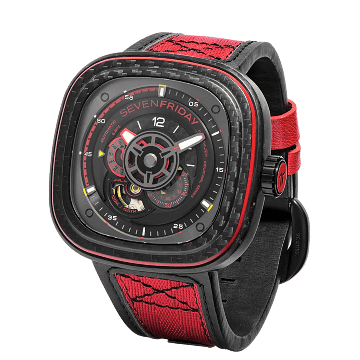 Sevenfriday P3C-04 Red Carbon Edition Timepiece - View 2
