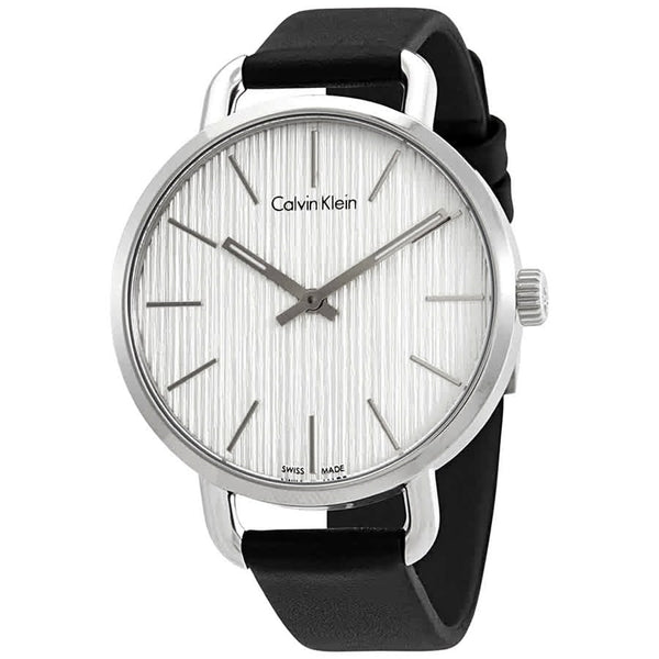Calvin Klein Even K7B231C6 Ladies Black Leather Watch - View 1