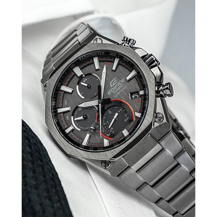 Casio Edifice EQB-1100DC-1AER Slim Solar Powered Chronograph - View 4