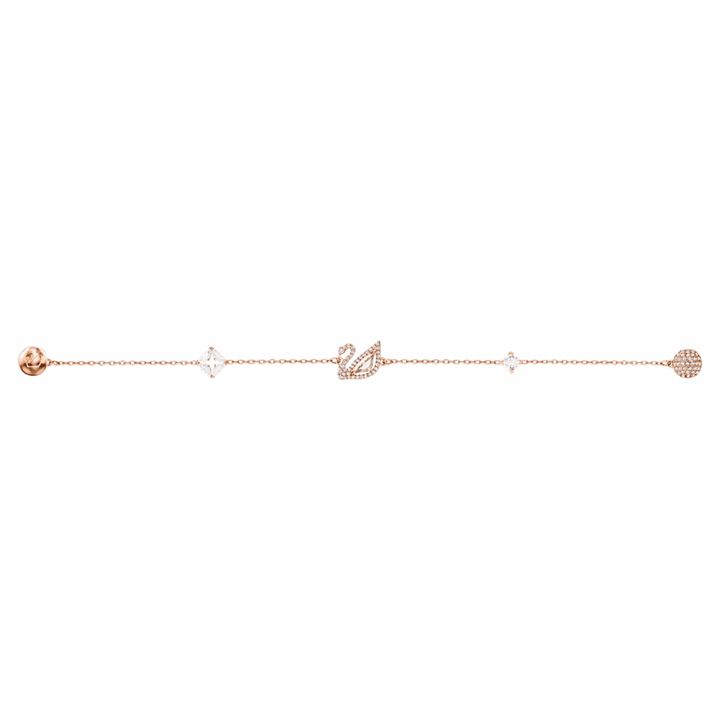 Swarovski Dazzling Swan Bracelet, Rose Gold & Pink, 5485876 - View 3