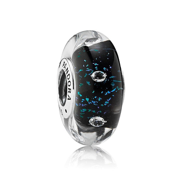Pandora Midnight Blue Fizzle Murano Glass Charm 791627CZ - View 1