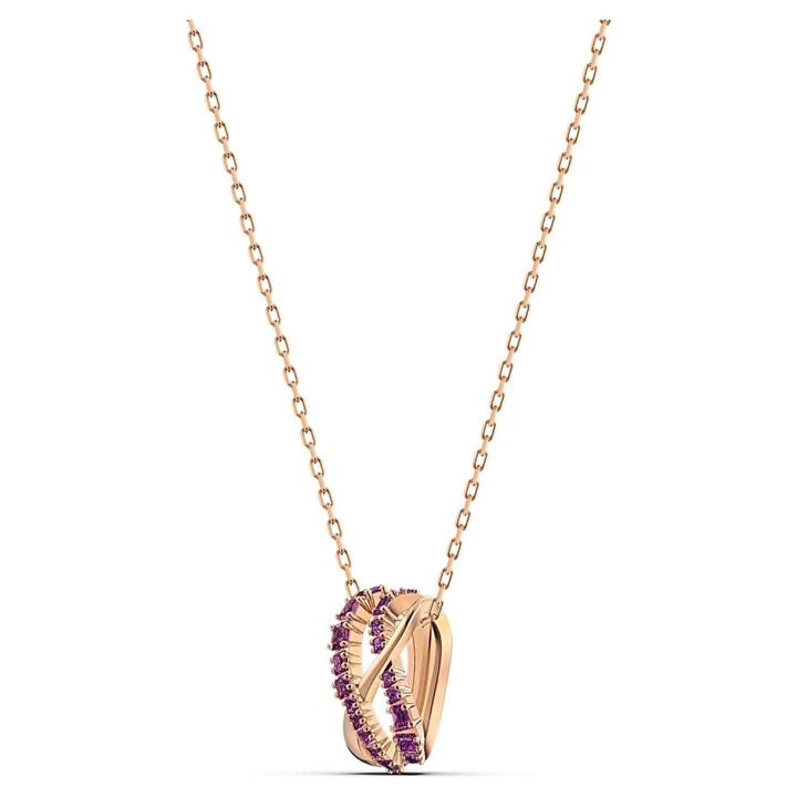 Swarovski Twist Pendant: Purple & Rose Gold Elegance, Style 5563907 - View 2