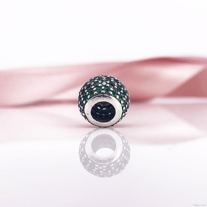 Pandora Green Pave Ball Charm 791051CZN - View 2