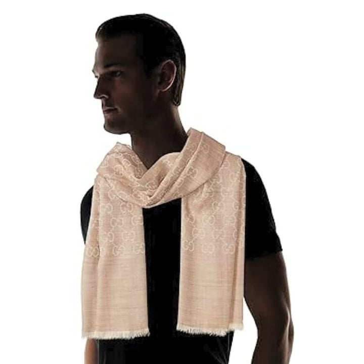 Gucci Sand Scarf 165904-3G646-9500: Luxurious Wool & Silk - View 4