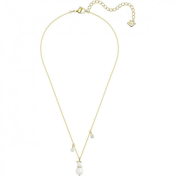 Swarovski Little Snowman Pendant: White & Gold Charm (5410652) - View 1