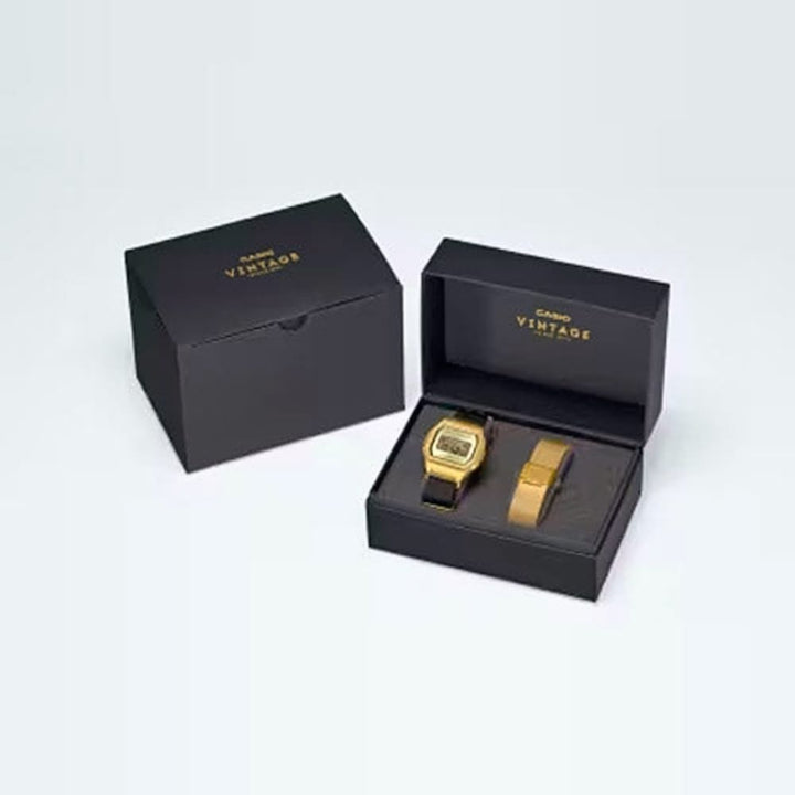 Casio Vintage A1000MGN-9EF Golden Accent Digital Watch - View 4