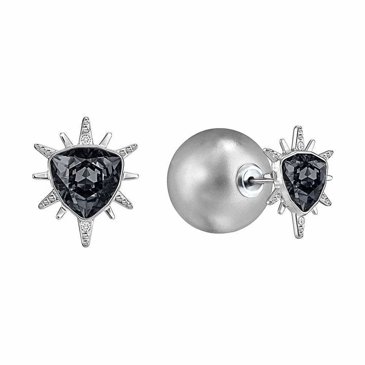 Swarovski Fantastic Grey Crystal Pearl Earrings - Model 5230607 - View 2