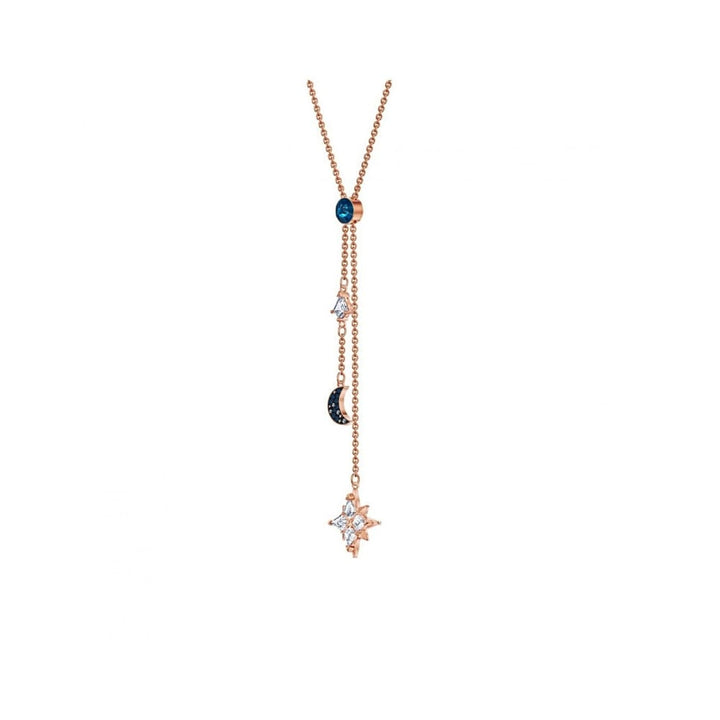 Swarovski Symbolic Y Necklace: Rose-Gold & Multi-Colored (5494357) - View 3