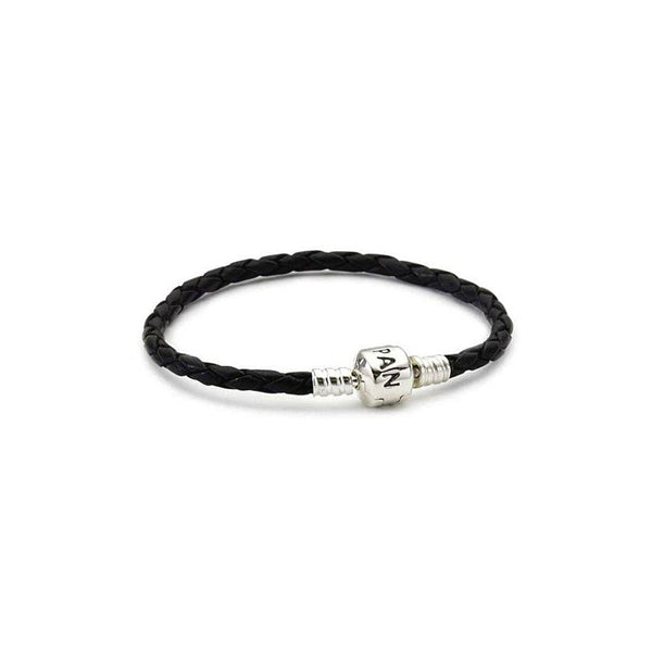 Pandora Moments Black Leather Bracelet 590705CBK-S2 - View 1