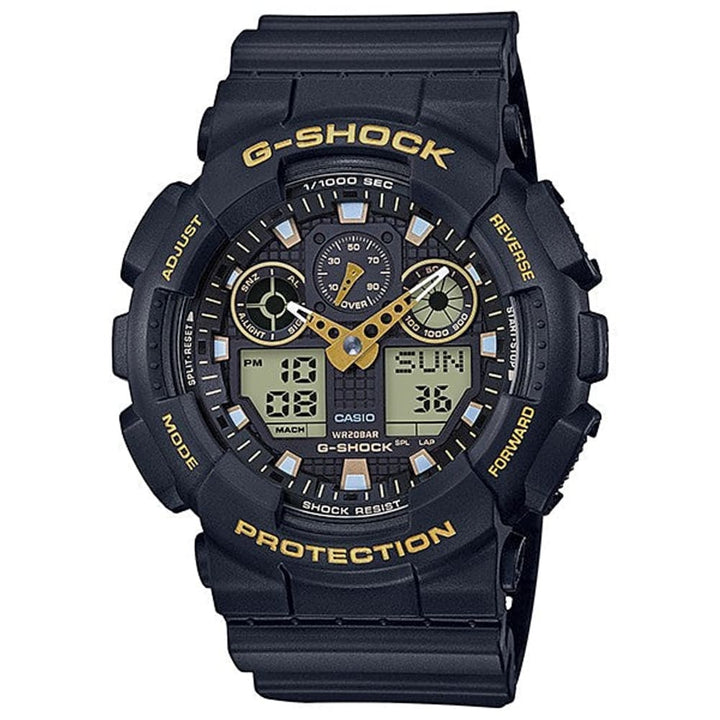 Casio G-Shock GA-100GBX-1A9ER Black & Gold Analog-Digital Watch - View 1