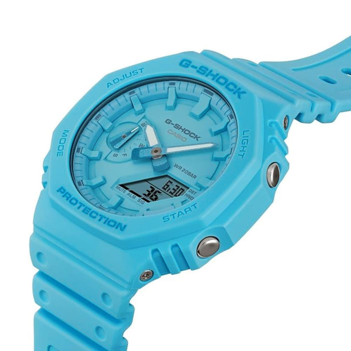 Casio G-Shock GA-2100-2A2ER Tone-on-Tone Blue Timepiece - View 6