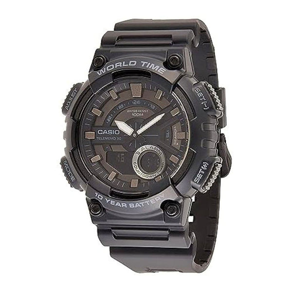 Casio Standard AEQ-110W-1BVDF Digital Quartz Watch - Black - View 1