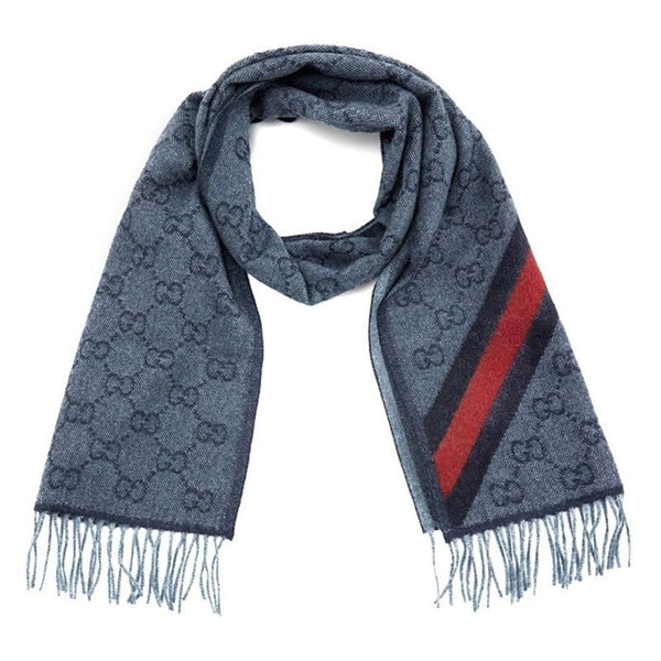 Gucci Midnight Blue Wool Scarf - Style 570603-3G200-4068 - View 1